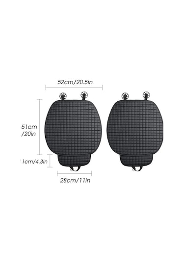 Su Geçirmez Ön Arka Araba Koltuk Minder Deri Siyah Oto Koltuk Minderi 3'lü Oturak Örtüsü