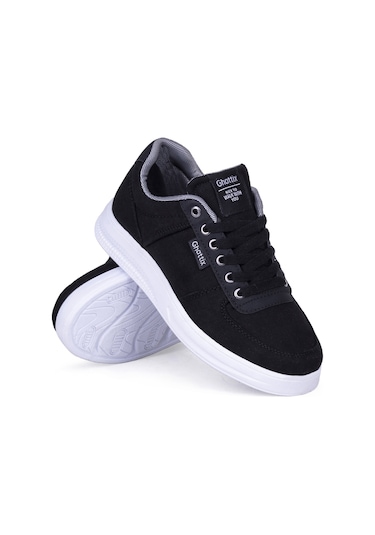 Ayakkabix Yazlık Erkek Keten Ayakkabı Sneaker Siyah