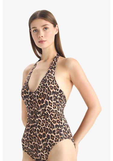 DeFacto Leopar Desenli Mayo-Fall in Love D4048AX25SPBK81 Siyah