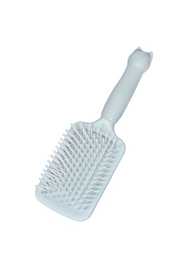 Singree Kedi Desenli Kare Şekilli Antistatik Akne Saç Tırnağı, Uzun Saçlar İçin Erkek/kadın Kullanıma Uygun, Kafa Derisi Masajı Sağlar - Mavi