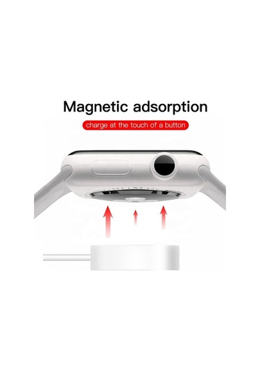 Sandwich Genel Kullanım Beyaz Akıllı Saat Şarj Kablosu, 3w Qi, Abs/tpe, 4ft, 5v/1a Çıkış