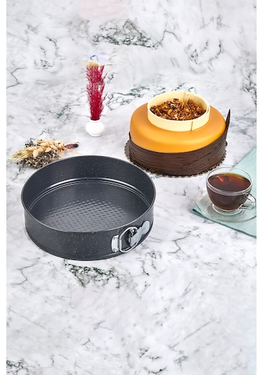 Polochef Planeta Kelepçeli Kek Kalıbı 20 Cm Siyah