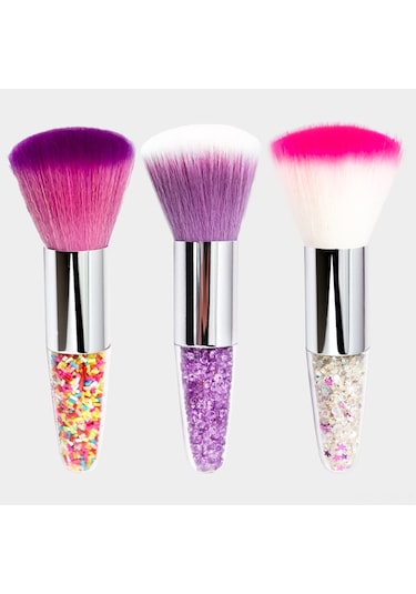 Qingmipy Fcs-x1 Yıldız Desenli Tırnak Toz Temizleme Fırçası - Yumuşak Fiber Saçlı, Zımpara Tozu Temizleyici, Mavi Yıldız Taşlı Manikür Aleti