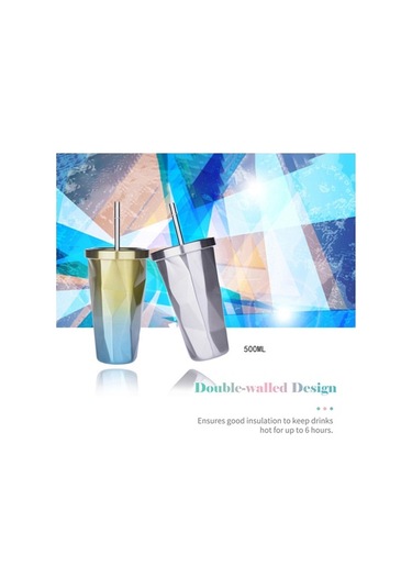 Dancemonkey Geeksen 500ml Gümüş Çift Katmanlı Termos Gümüş