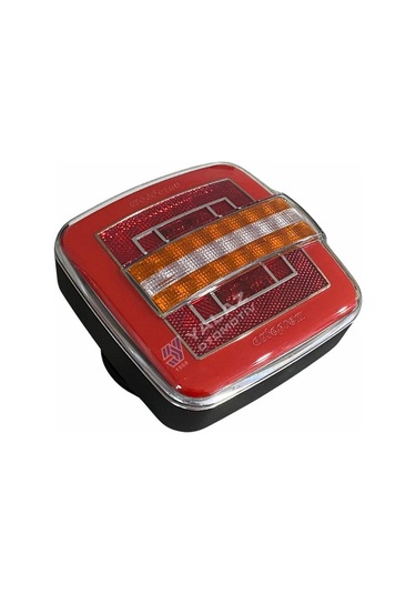 12v Stop Lambası Kare Neon-ledli Kayar Sinyalli 4 Fonksiyonlu Kablolu 120 120 Mm