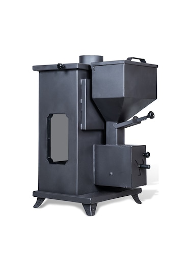 Etinova Eti-k5 Küçük Üç Tarafı Camlı Fırınsız Şömine Tipi Pelet Soba