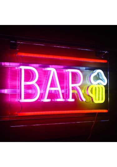 Homyl Ev Bar Için Neon Tabelalar Led Usb Dekoratif Işık Dekoru Beyaz Çok Renkli