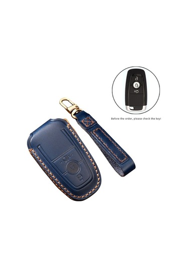 Novahub Hallmo Ford Focus B Uyumlu Araba Sığır Derisi Anahtar Kılıfı Siyah