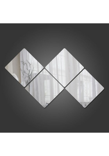 20X20 DEKORATİF CAM AYNA 4 LÜ SET