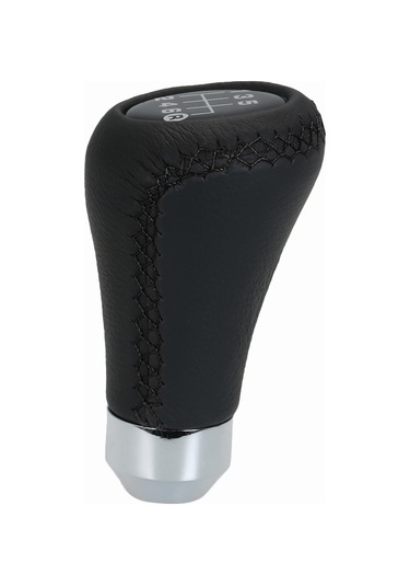 Yifomall Siyah Kırmızı Dikişli 6 Vites Evrensel Manuel Vites Topuzu - Kolay Montaj, Spor Görünüm Siyah