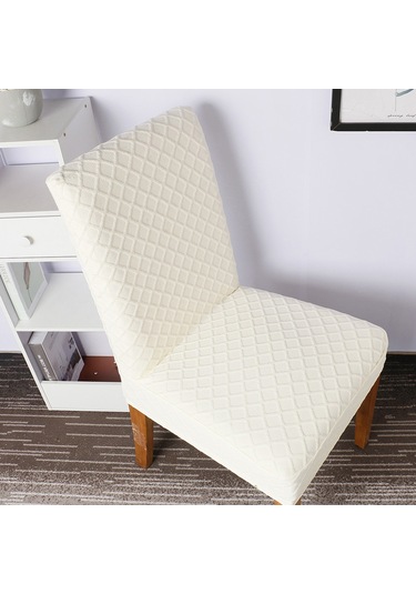 Xiyyadms Beyaz Tekli Koltuk Kılıfı, Genişletilebilir Kumaş, Üstün Esneklik, Ev Ofis Yemek Odası, Kol Ve Omuz Bölümü Korumalı, Modern Desenli Beyaz