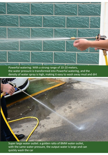 Geeksen Yüksek Basınçlı Araç Yıkama Tabancası - 4 Ayarlı Püskürtme Modlu Bakır Gövdeli