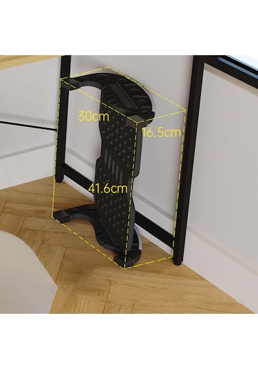 Suntek Masaj Yüzeyli Siyah Masa Altı Ayaklık Sallanan Statik Siyah
