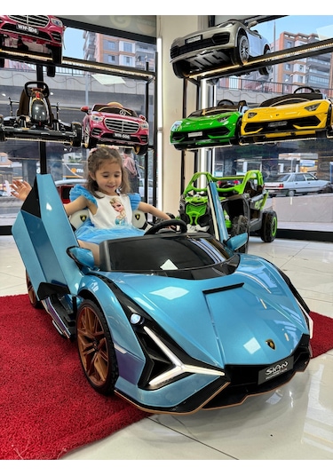 Poyraz Akülü Orijinal Lisanslı Lamborgini Sian 24 Volt Akülü Araba Drift+tabletli Mavi