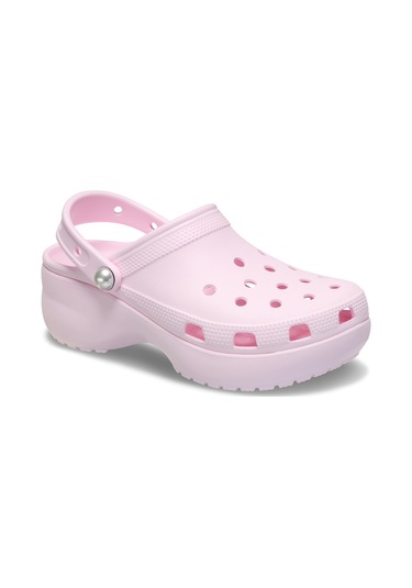 Classic Platform Pearl Clog Pink Milk Pembe