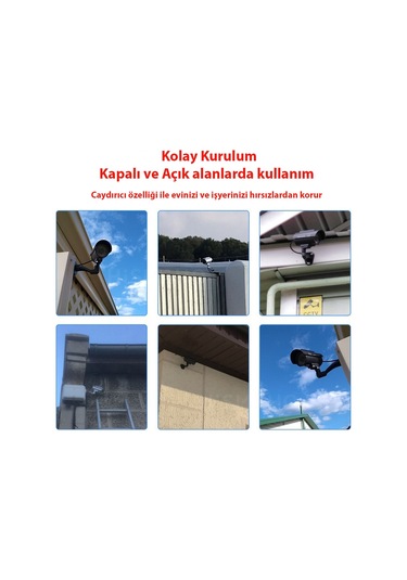 DailyLink Hırsız Caydırıcı Güneş Enerjili Sahte Kamera LED Işık