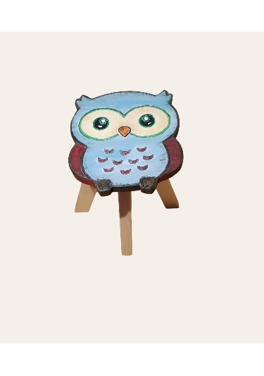 Baykuş El Yapımı Çocuk Taburesi