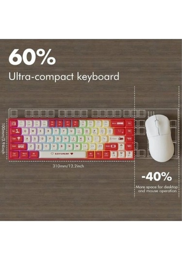 Ak680 Kablolu Red Switch Mekanik Klavye-rainbow Aydınlatma Hot-swap