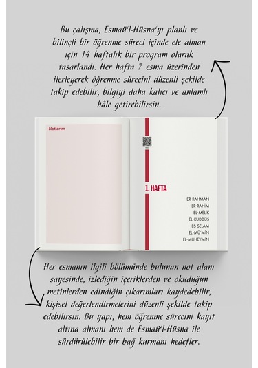 Esmaül Hüsna Ajandası- Bej Özel Seri Çok Renkli
