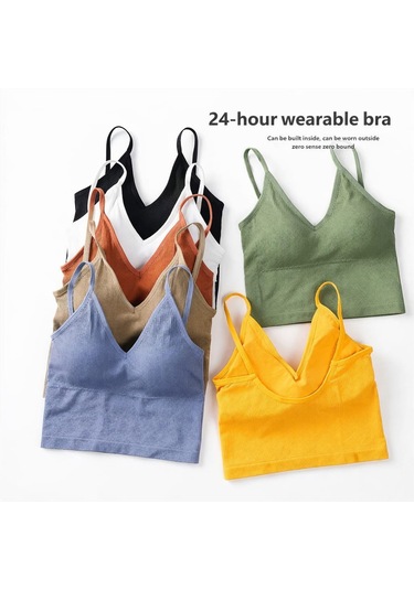 Ece's Design İnce Askılı Crop Atlet Soft Dokulu Rahat Bralet Üst W1011 Mavi