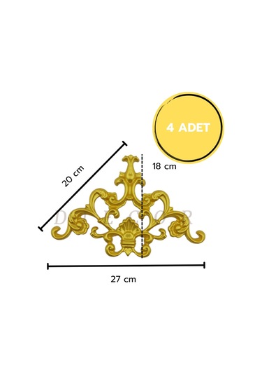 Diecor Dekoratif Polimer Mobilya, Duvar Ve Tavan Motifi Altın 16 X 16 Model:xa81