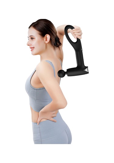 Kh-555 30w Güçlü Motorlu Masaj Aleti 6 Kademeli, 4 Başlıklı, Kablosuz Siyah