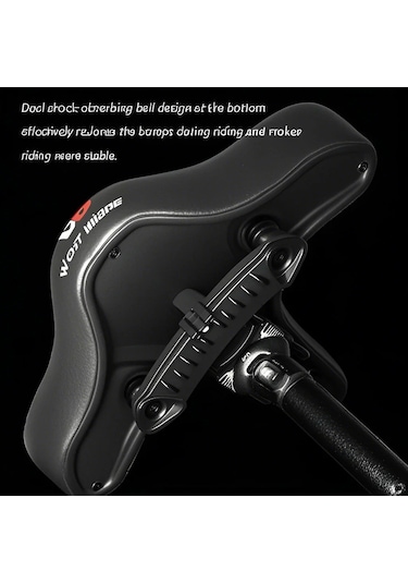 Jeemson Geniş Ve Konforlu Bisiklet Sele - Şok Emici Tasarım, Dağ Ve Şehir Bisikletleri İçin Siyah