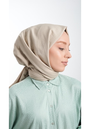 Hürrem Bone 202105_12 Pamuk Düz Klasik Caz Şal Bej