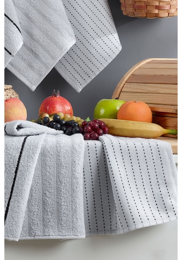 Elart Sophia Mutfak Havlusu 6 Adet 45x30 Cm Gri Gri