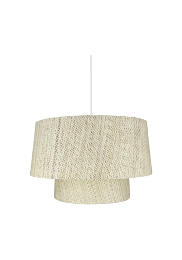 Mira Grande Rattan Hasır Avize Bej