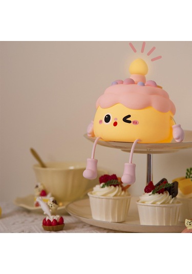 Homyl Doğum Günü Pastası Gece Lambası Emzirme İçin Sevimli Çok Renkli