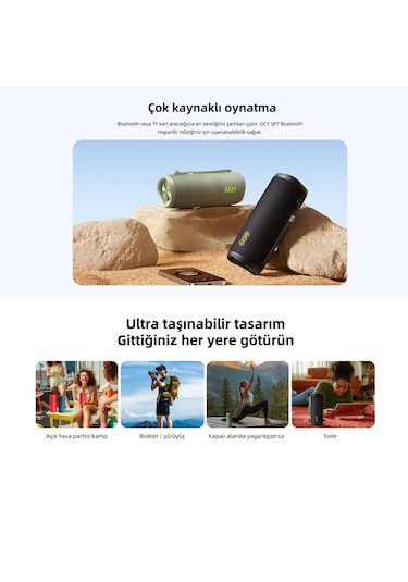 Qcy SP7 40 W RGB Işık TF Kart Girişi Bluetooth 5.4 Hoparlör