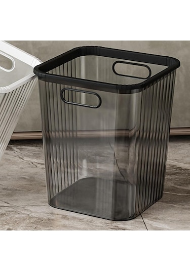 Pazly Suntek Siyah Oturma Odası Minimalist L Kovası Kağıt Çöp Atık Eq Siyah