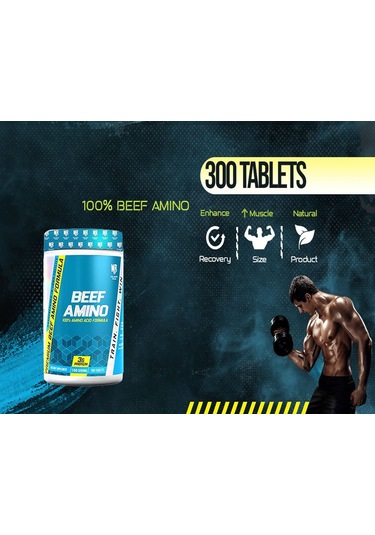 Muscle Rulz 100% Beef Amino 300 Tablet - 100 Servis