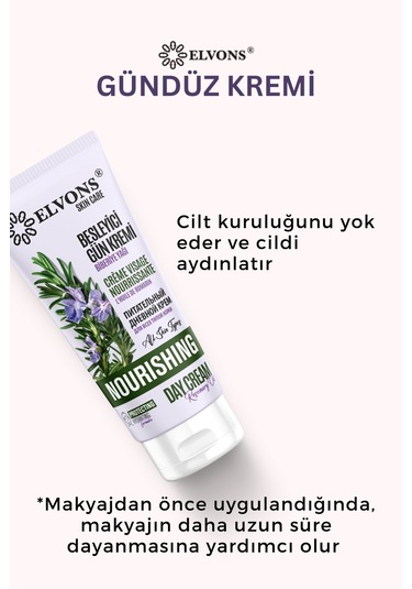Elvons Biberiye Yağı Özlü Besleyici Gündüz Kremi 75 ML