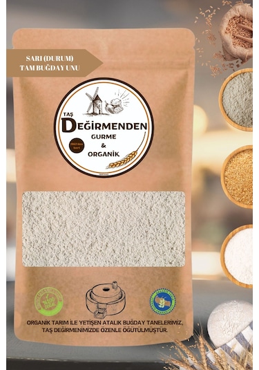 Taş Değirmenden Gurme & Organik Atalık Sarı Durum Tam Buğday Unu 1 KG