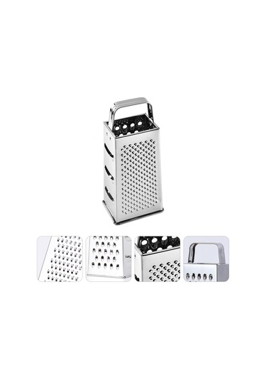 Rende Peynir Sebze Dilimleyici Patates Mutfak Sarımsak Rende Kutusu Havuç Rendeleyici Rende Profesyonel Paslanmaz Çelik Soyucu Gümüş