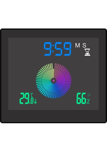 Jms Banyo Dijital Saat Su Geçirmez Sıcaklık Ve Nem Ölçer Termometre Higrometre Lcd Ekran