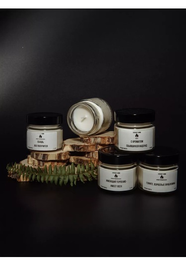 Vorobey Home Aromatik Mum "yanan Yetişkin Sorunları". 263625936 Beyaz