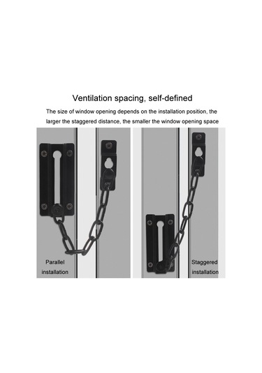 Sones Güvenlik Kapı Zinciri Hırsızlığa Karşı Ev Kapı Sürgü Mandalı Pencere Zincir Kilidi, Stil: Kare Gümüş