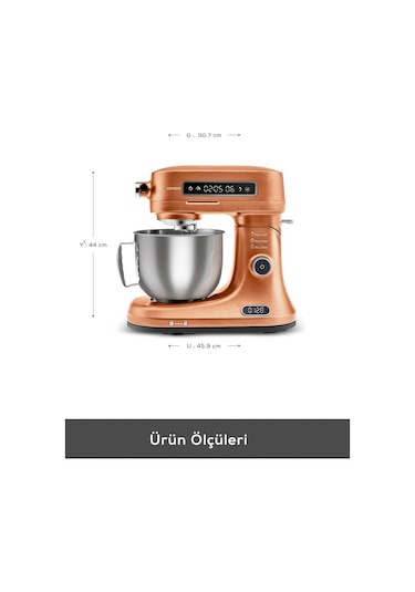 Karaca Pro Artisan 1600 W 5 L Zaman Ayarlı Tartılı Mutfak Şefi