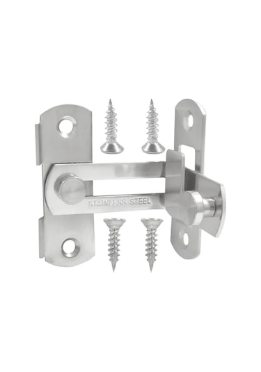 Padalink Stainless Steel 90 Derece Katlanabilir Kilitli Kapı Kancası - 2 Adet Anti-kaçak Filtreli Kilitli Çubuk, Ev Ve Ticari Güvenlik