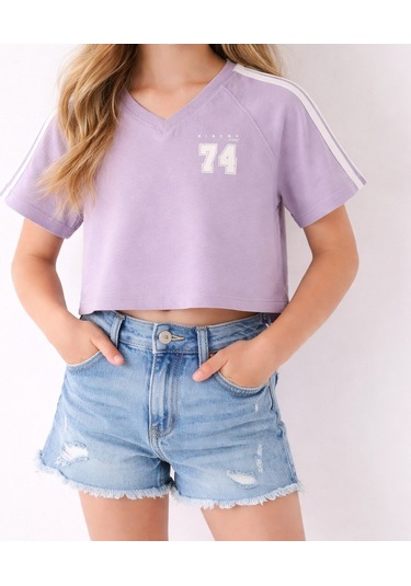 Sisley Kız Çocuk Lila Tshirt