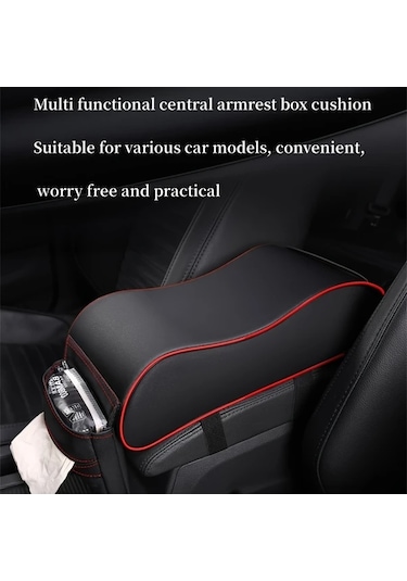 Xuweiwei Beige Color Araç Kolçak Yükseltici Merkezi Konsol Çok Fonksiyonlu Ön Depolama Kılıfı