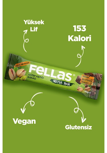 Fellas Antep Fıstığı ve Kakao Meyve Bar 12 x 40 G