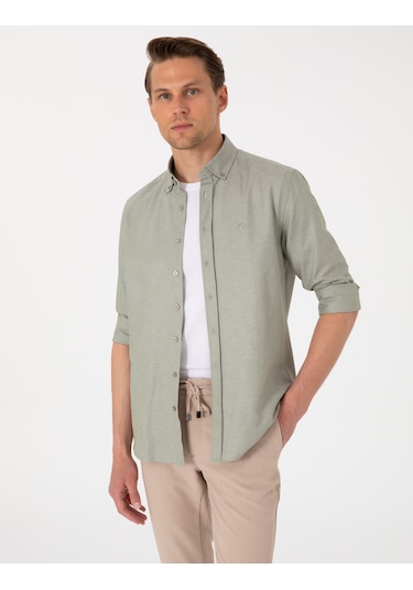 Pierre Cardin Erkek Haki Gömlek Desenli 50306996-vr027 Haki