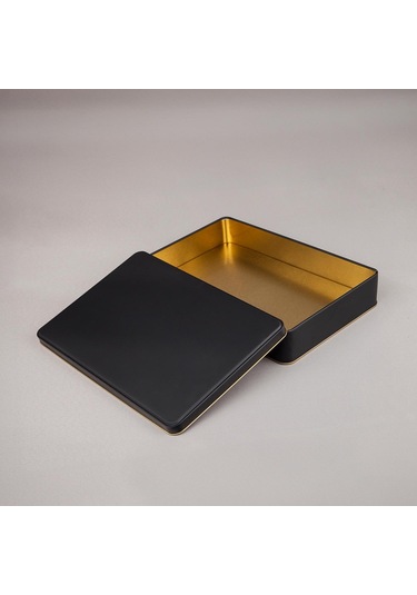 Mat Siyah Metal Kutu 26,5x17,5x4,5 Cm
