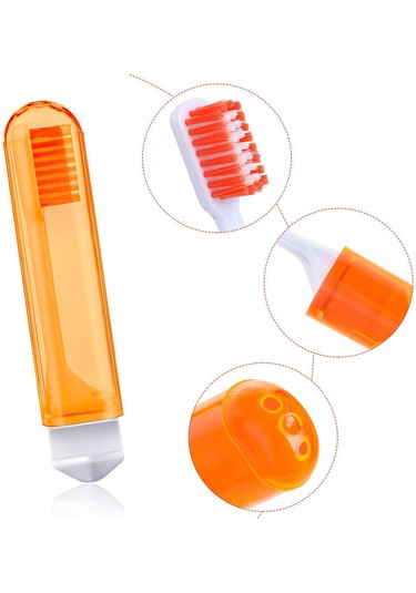 Suntek 4 Adet Taşınabilir Seyahat Katlanır Diş Fırçası