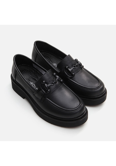 Hotiç Hakiki Deri Siyah Kadın Loafer 01ayh294710a100 Siyah
