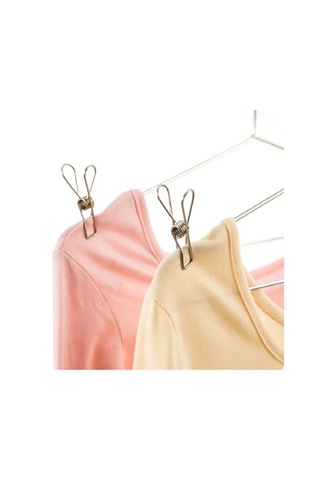 20 Adet-20 Adet Çok Amaçlı Rüzgar Geçirmez Clothespin Paslanmaz Çelik Deniz Sınıfı Dayanıklı Mandal Metal Asılı Klipler Elbise Havlu Çorap